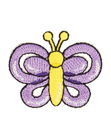 Set of 3 iron-on butterfly balloon animal patches 3.5x3cm