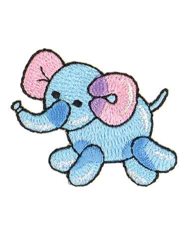 Lote de 3 parches termoadhesivos de elefante con globos de animales, 3,5x3 cm