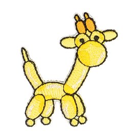 Lot de 3 écussons thermocollants animal ballon girafe 4x3.5cm