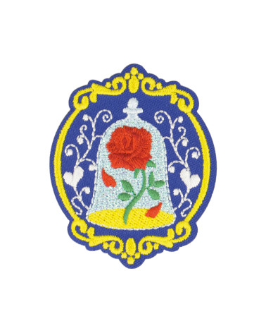 Set of 3 iron-on patches fairy tale beauty and the beast 6x5cm