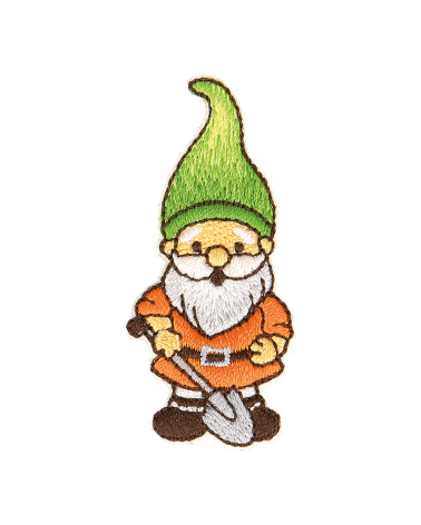 Set of 3 iron-on patches fairy dwarf shovel 5x2.5cm