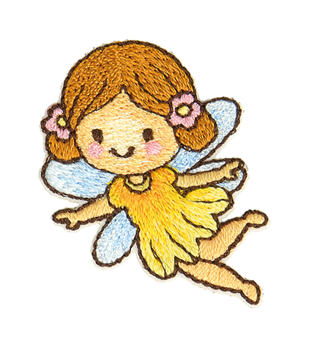 Set of 3 magical fairy flying iron-on patches 4x3cm