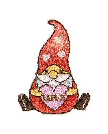 Set of 3 iron-on fairy dwarf love badges 4.5x3cm