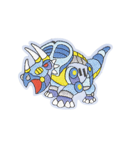Set of 3 iron-on animal robot tiranosaurus patches 6x4.5cm