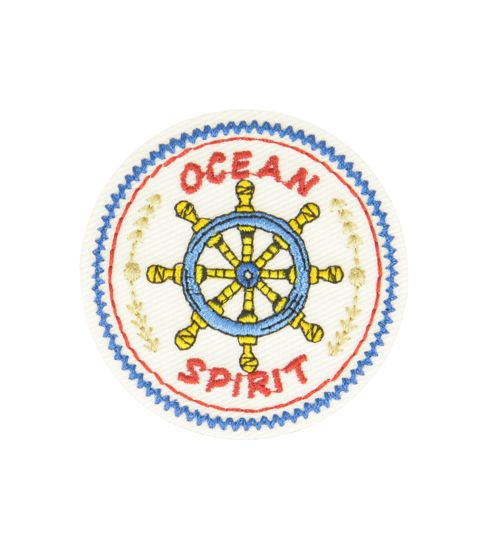 Set of 3 iron-on nautical ocean spirit badges 5x5cm