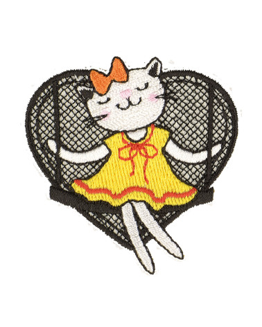 Set di 3 toppe termoadesive gatto 5x5 cm