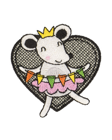 Set of 3 mouse iron-on patches 5x5cm