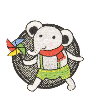 Set of 3 elephant iron-on patches 5x5cm