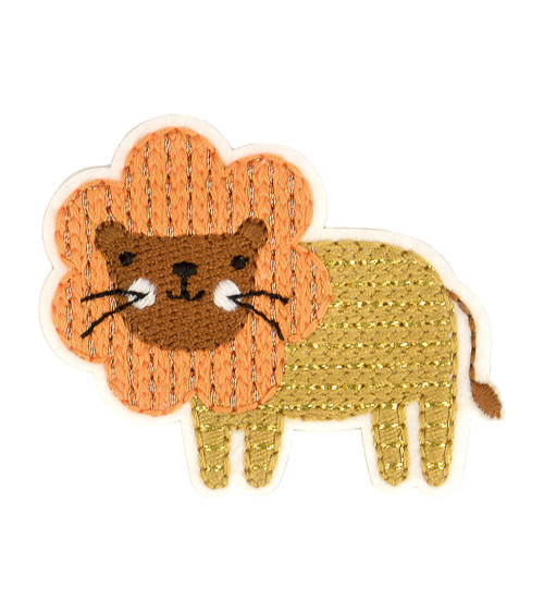 Set of 3 lion iron-on patches 5.5x4.5cm