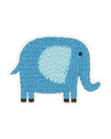 Set of 3 elephant iron-on patches 5.5x4cm