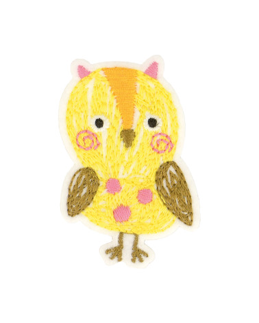 Set of 3 owl cartoon iron-on animal patches 5x3.5cm