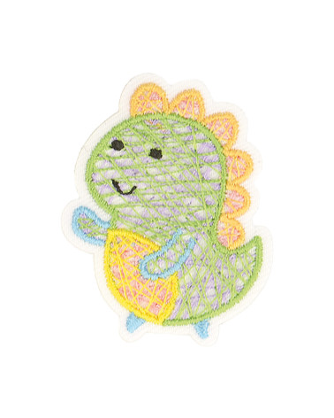 Set of 3 iron-on badges pretty world of nature dinosaur 3.5x3cm