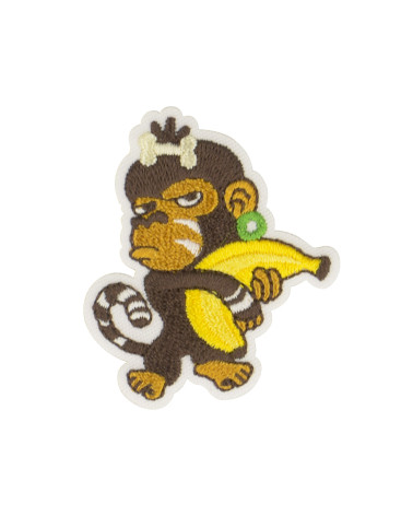 Set of 3 jungle monkey iron-on patches 6x4cm