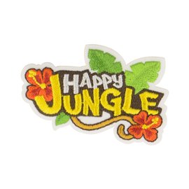 Lot de 3 écussons thermocollants jungle happy jungle 6x4cm