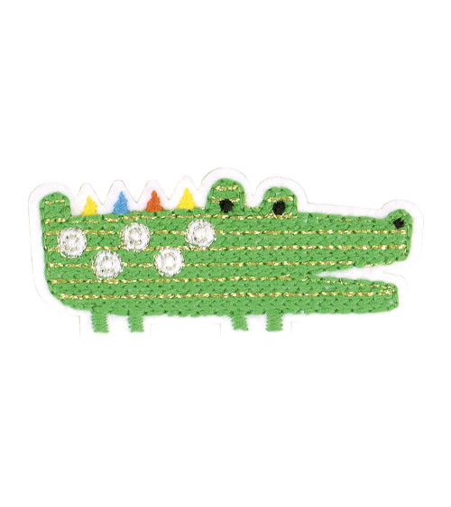 Iron-on crocodile patch 6x3cm