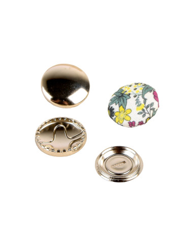 Set of 6 metal buttons to cover