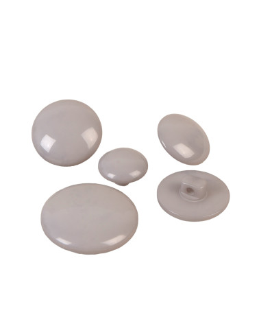 Gray classic shank round button