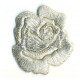 Ecusson thermocollant petite rose nacre - lurex