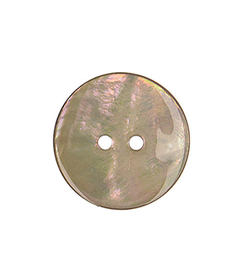 Bouton en nacre rond beige lin