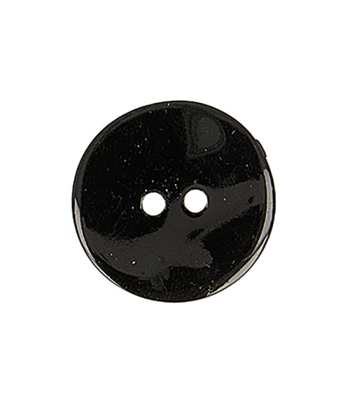 Bouton en nacre rond noir