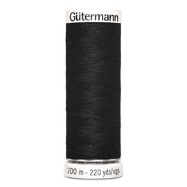 Bobine fil à coudre Gütermann 200m noir 100% polyester - 000
