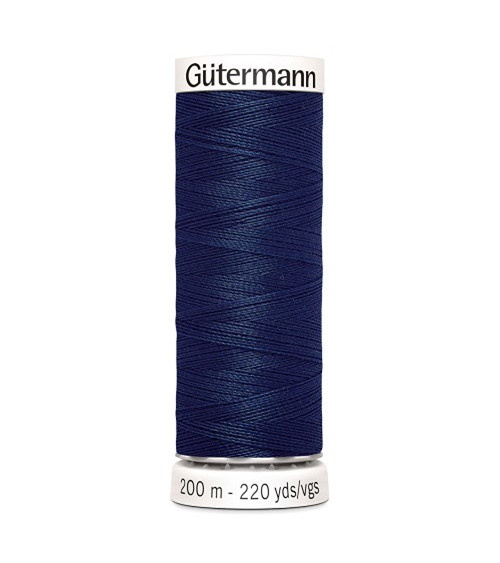 Bobine fil à coudre Gütermann 200m bleu marine 100% polyester - 011