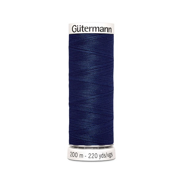 Bobine fil à coudre Gütermann 200m bleu marine 100% polyester - 011