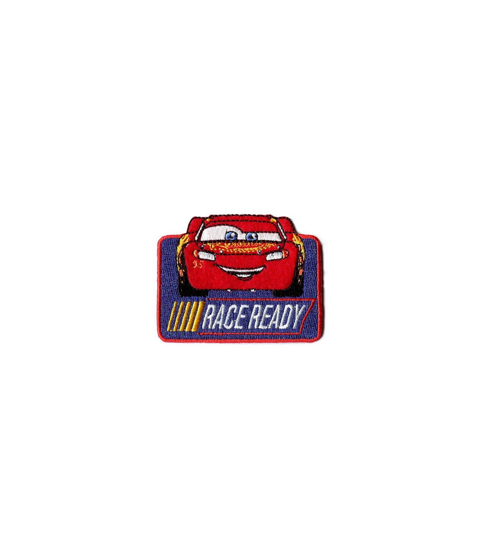 Ecusson Broderie Cars Flash Mac Queen Prêt pour la course 7x6cm