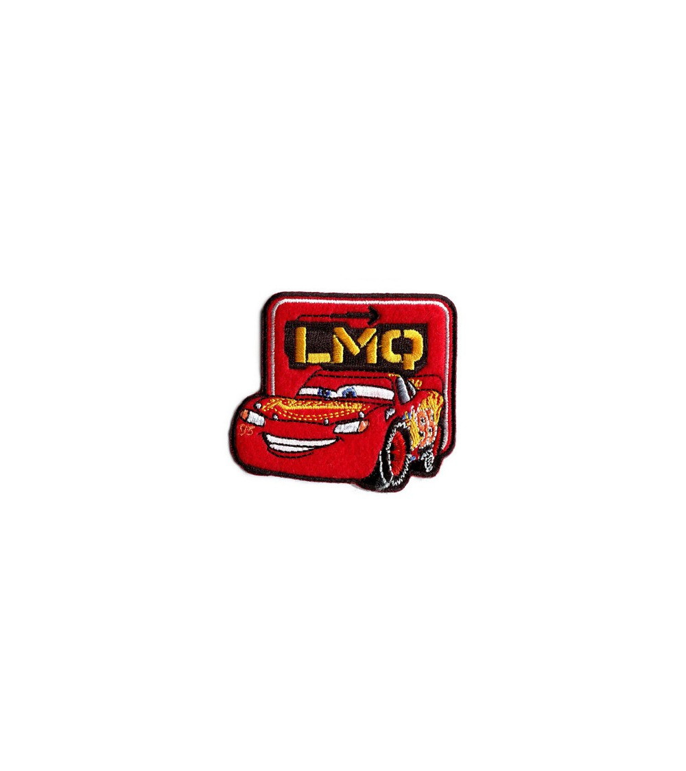 Ecusson mit Stickerei, Cars Flash Mac Queen, 6 x 6 cm