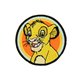 Ecusson Broderie Le Roi Lion Simba 6.5x6.5cm