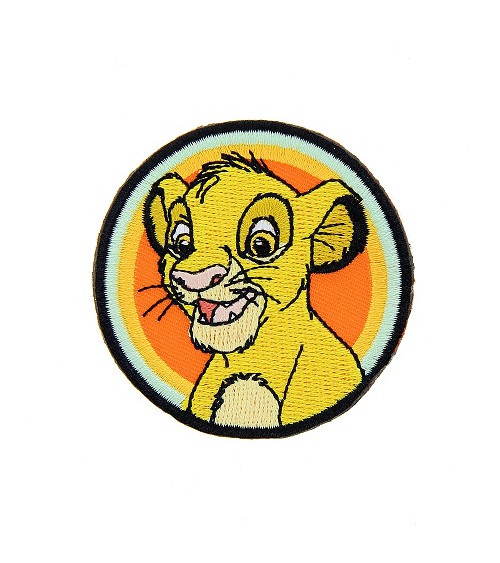 Toppa ricamata Il re leone Simba 6,5x6,5 cm