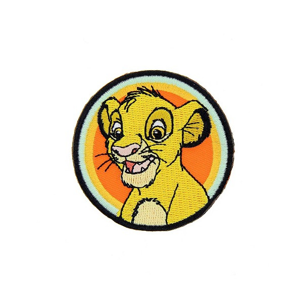 Ecusson Broderie Le Roi Lion Simba 6.5x6.5cm