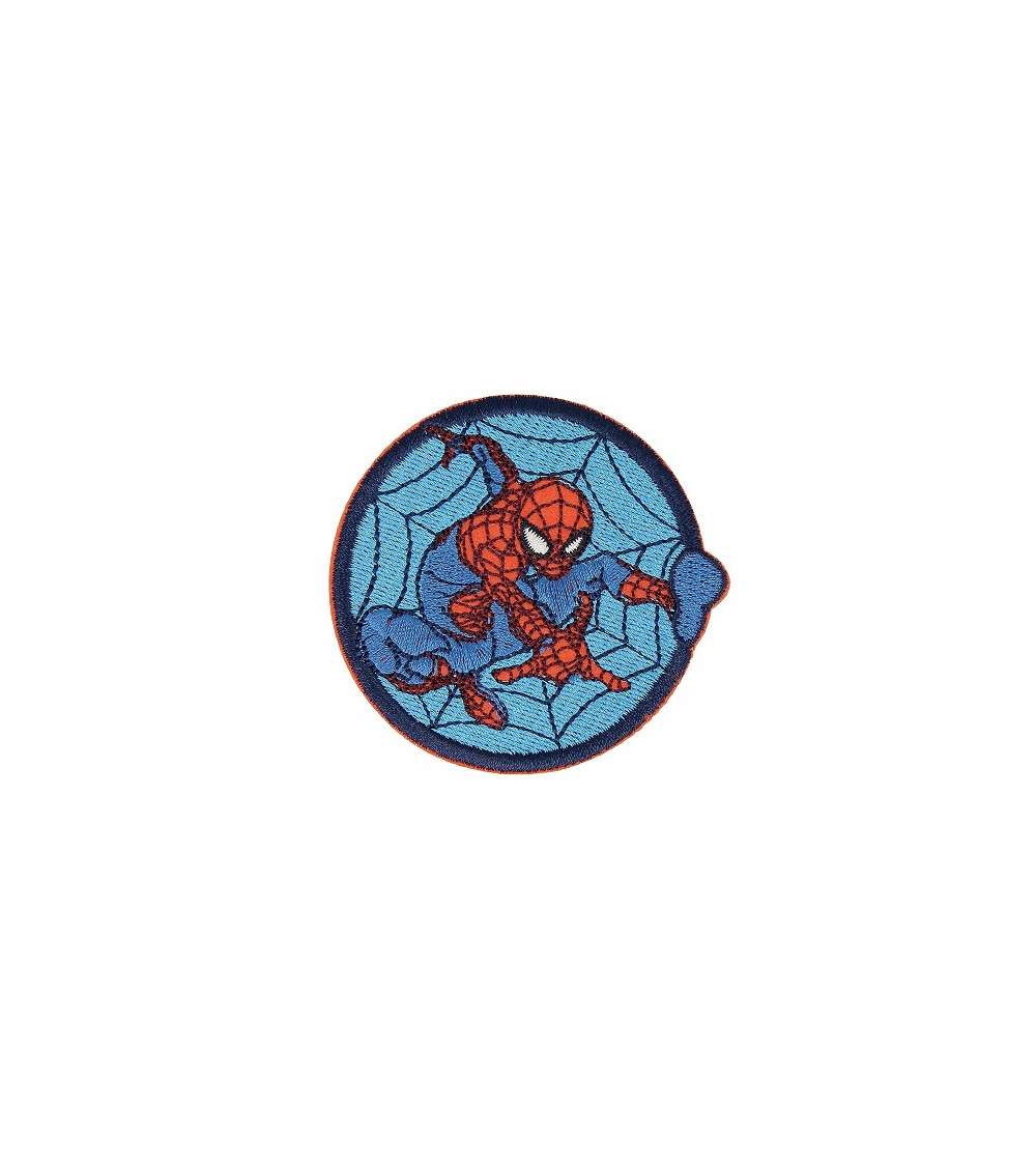 Spiderman-Stickpatch in seinem Netz, 6,5 x 6,5 cm