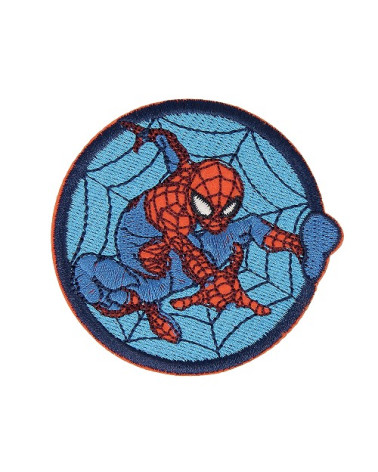 Ecusson Broderie Spiderman dans sa toile 6.5x6.5cm