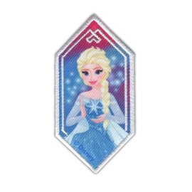 Ecusson broderie La reine des neiges Elsa 4.5x8cm