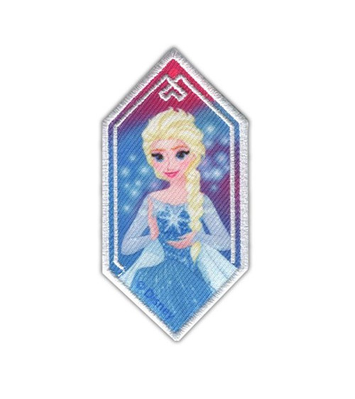 Toppa ricamata Frozen Elsa 4,5x8 cm