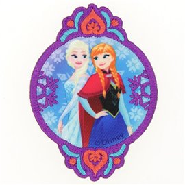 Ecusson broderie La reine des neiges Elsa et Anna 6x8cm