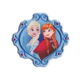 Ecusson broderie La reine des neiges Elsa & Anna 7x7cm
