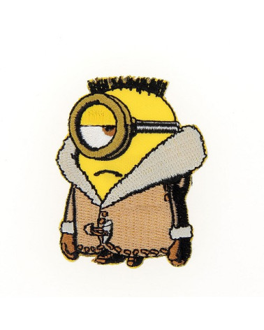 Minions-Stickpatch Stuart im Mantel 4x6cm