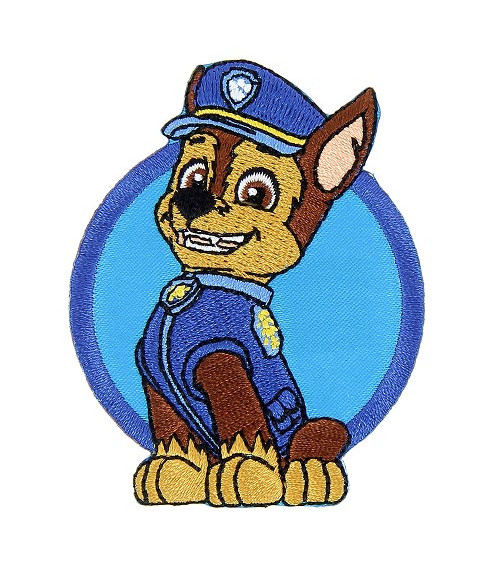 Paw Patrol Chase Stickpatch blau 5,5x7cm