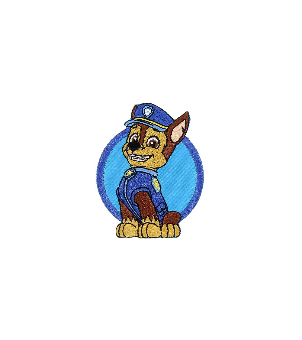 Paw Patrol Chase embroidery patch blue 5.5x7cm