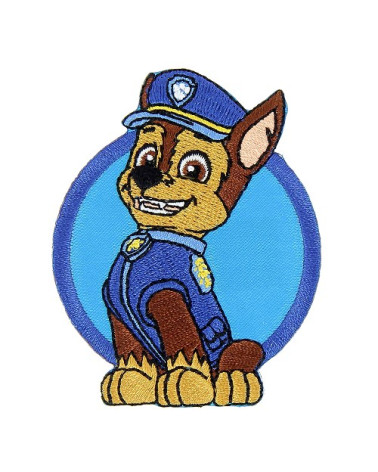 Paw Patrol Chase embroidery patch blue 5.5x7cm