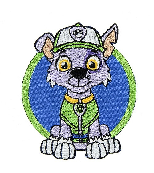 Toppa ricamata Paw Patrol Rocky 6x6 cm