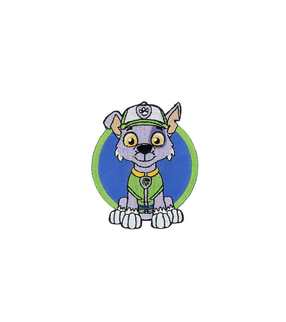 Paw Patrol Rocky embroidery patch 6x6cm