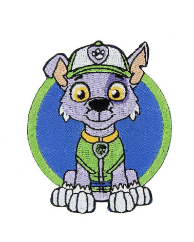 Paw Patrol Rocky embroidery patch 6x6cm