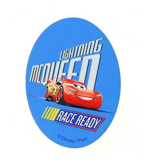Cars Flash Mac Queen printed badge blue 8x11cm