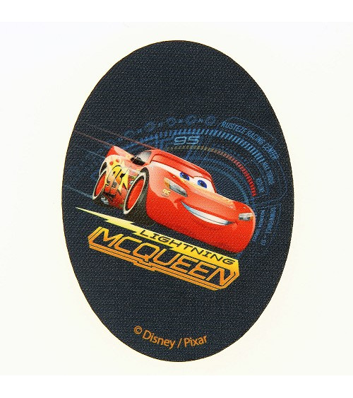 Cars Flash Mac Queen printed badge black 8x11cm