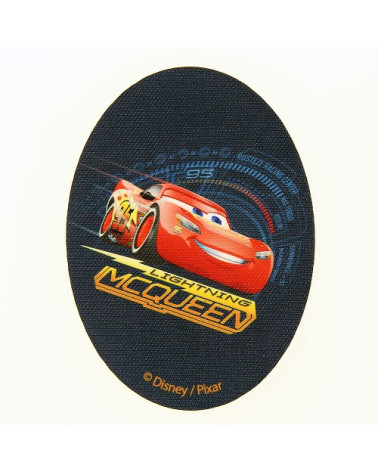 Ecusson imprimé Cars Flash Mac Queen noir 8x11cm