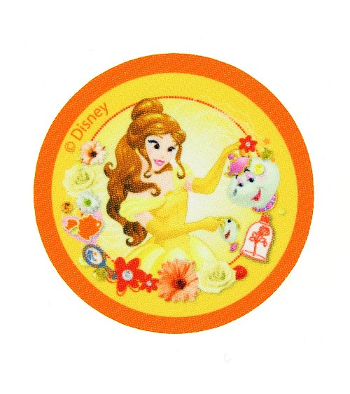 Princess Belle printed patch 6.5x6.5cm