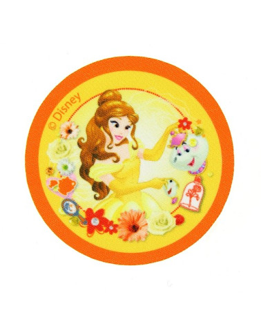 Bedruckter Aufnäher „Prinzessin Belle“, 6,5 x 6,5 cm